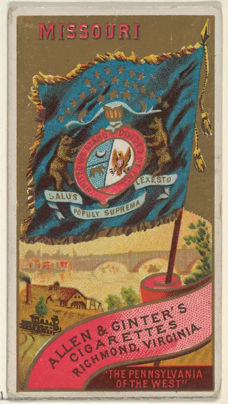 Missouri, from Flags of the States and Territories (N11) for Allen & Ginter Cigarettes Brands Wall Art by Allen & Ginter - High-Resolution Digital Print