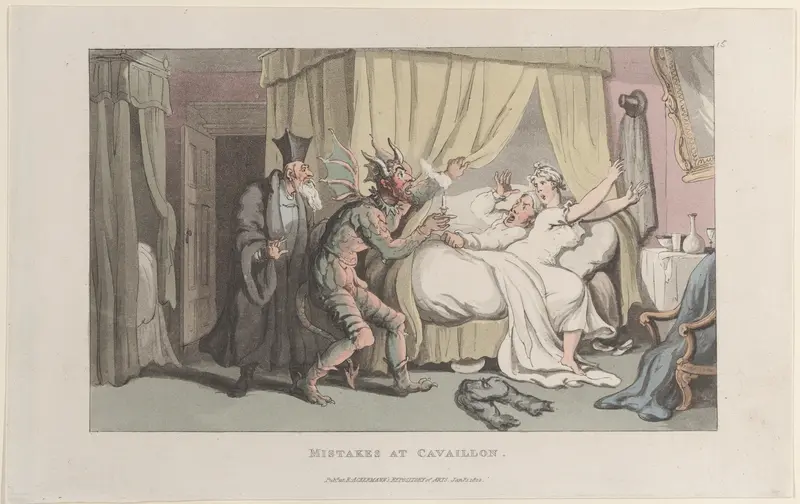 Mistakes at Cavaillon, from "Journal of Sentimental Travels in the Southern Provinces of France, Shortly Before the Revolution" Wall Art by Thomas Rowlandson - High-Resolution Digital Print