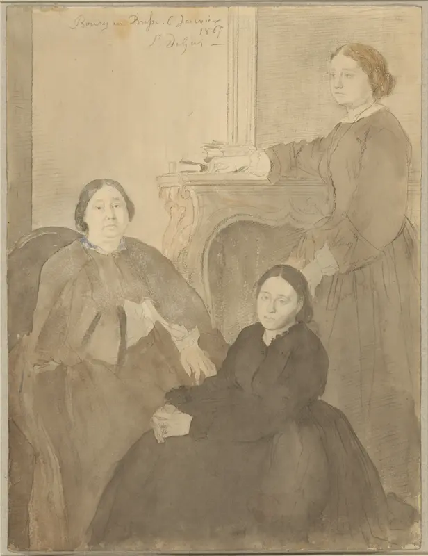 Mme. Michel Musson and Her Daughters, Estelle and Désirée