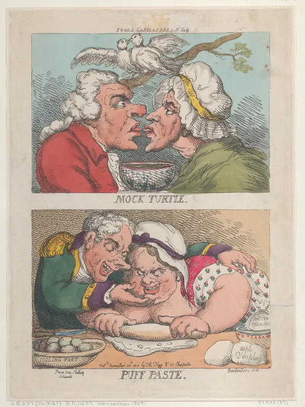 Mock Turtle; Puff Paste Wall Art by Thomas Rowlandson - High-Resolution Digital Print