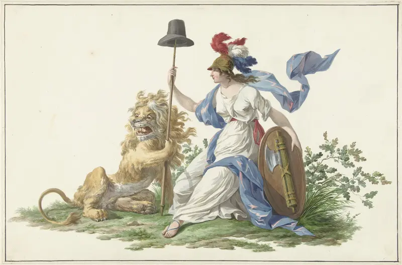 Model voor de vlag van de Bataafse Marine, 1796 Wall Art by Dirk Langendijk - High-Resolution Digital Print