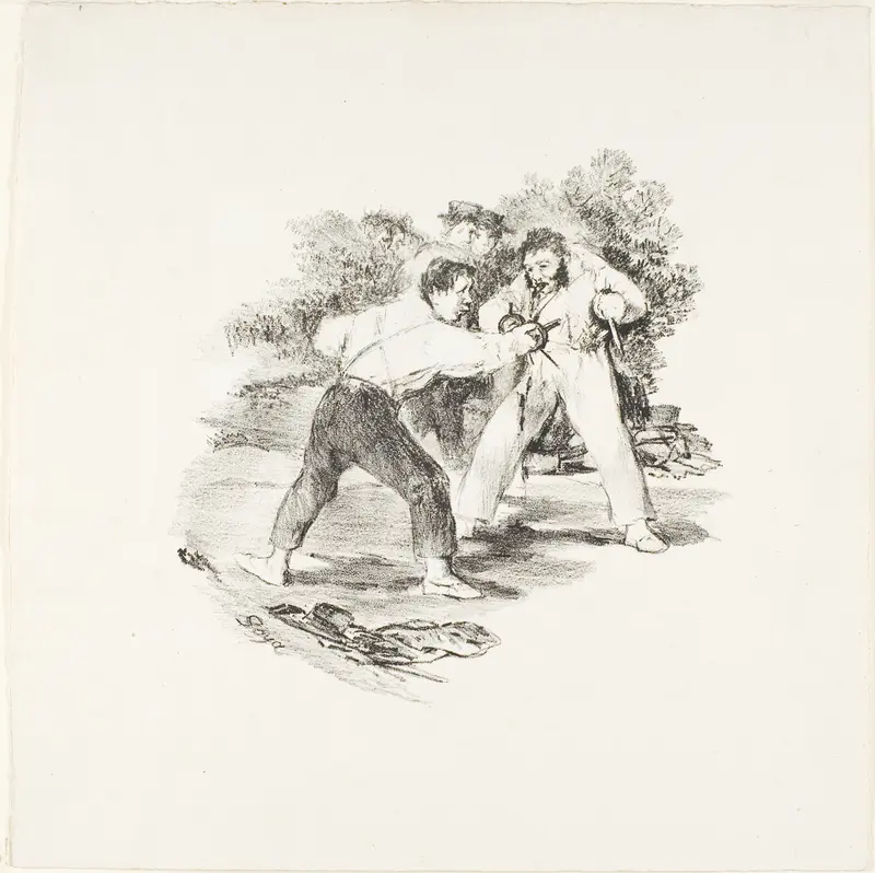 Modern Duel Wall Art by Francisco José de Goya y Lucientes - High-Resolution Digital Print