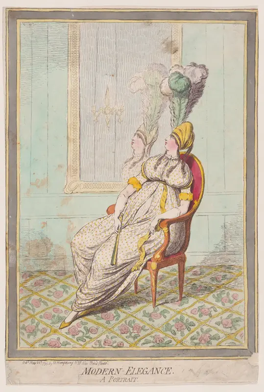 Modern Elegance, a Portrait Wall Art by James Gillray - High-Resolution Digital Print