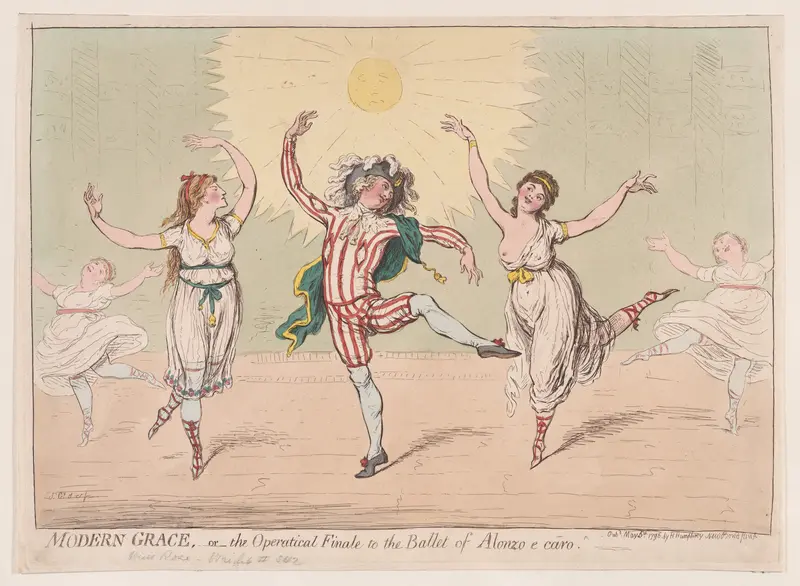 Modern Grace; - or the Operatical Finale to the Ballet of Alonzo e Caro Wall Art by James Gillray - High-Resolution Digital Print