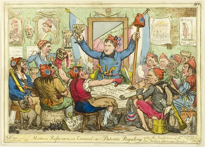 Modern Reformers in Council Wall Art by Isaac Robert Cruikshank - High-Resolution Digital Print
