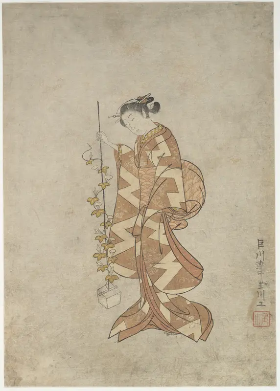 Modern Representation of the Poetess Kaga no Chiyo