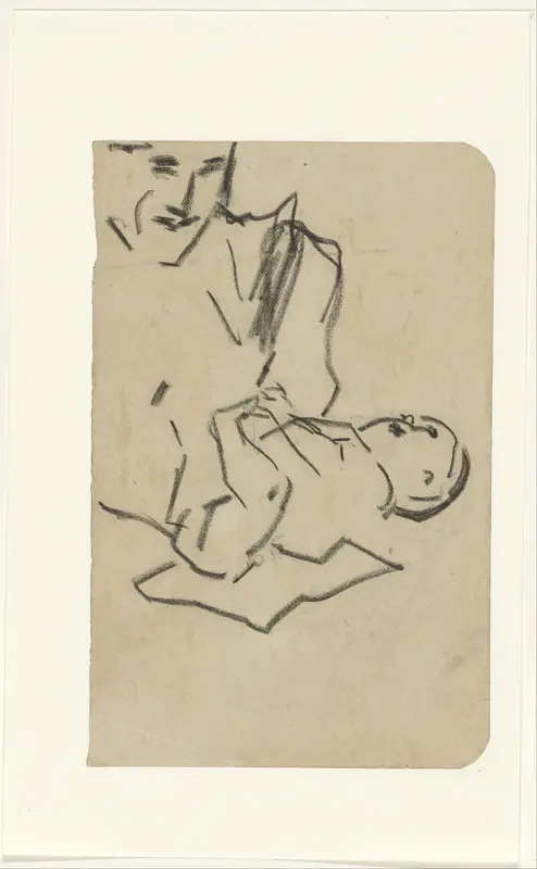 Moeder met kind Wall Art by Isaac Israels - High-Resolution Digital Print