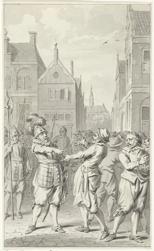 Moedig antwoord van hopman Johan van den Kornput, de verdediger van Steenwijk, 1580 Wall Art by Unknown - High-Resolution Digital Print