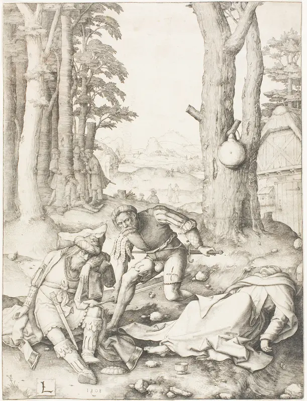 Mohammed and the Monk Sergius Wall Art by Lucas van Leyden - High-Resolution Digital Print