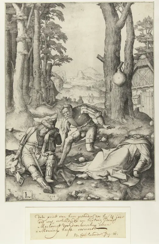 Mohammed en de monnik Sergius Wall Art by Unknown - High-Resolution Digital Print