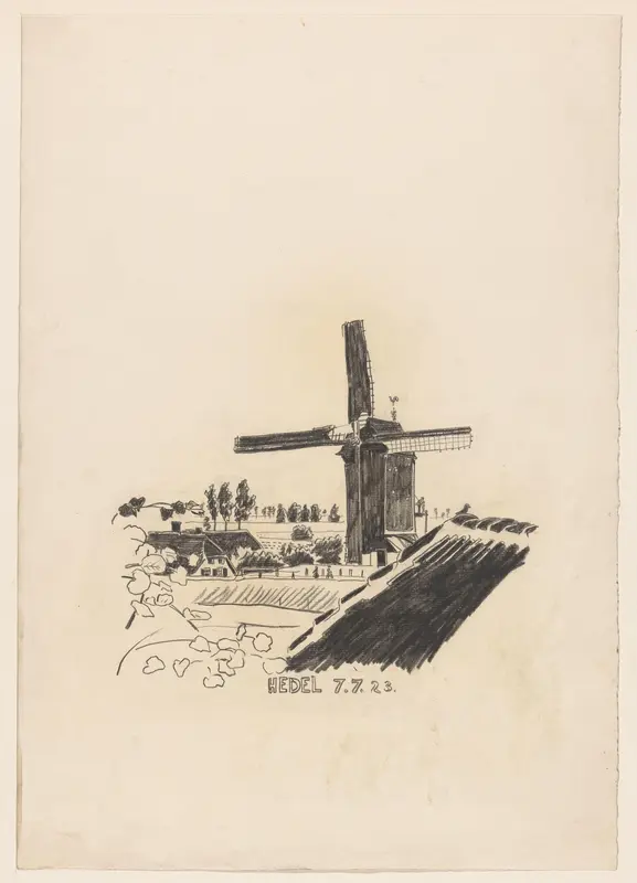 Molen te Hedel Wall Art by Dirk Hidde Nijland - High-Resolution Digital Print