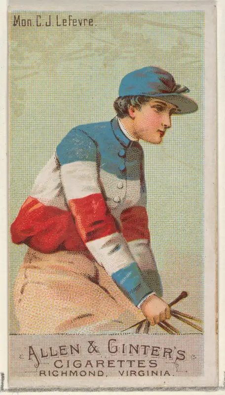 Mon. C.J. Lefevre, from the Racing Colors of the World series (N22a) for Allen & Ginter Cigarettes Wall Art by Allen & Ginter - High-Resolution Digital Print