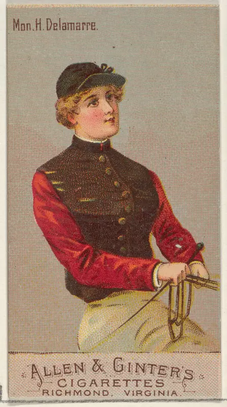 Mon. H. Delamarre, from the Racing Colors of the World series (N22b) for Allen & Ginter Cigarettes Wall Art by Allen & Ginter - High-Resolution Digital Print