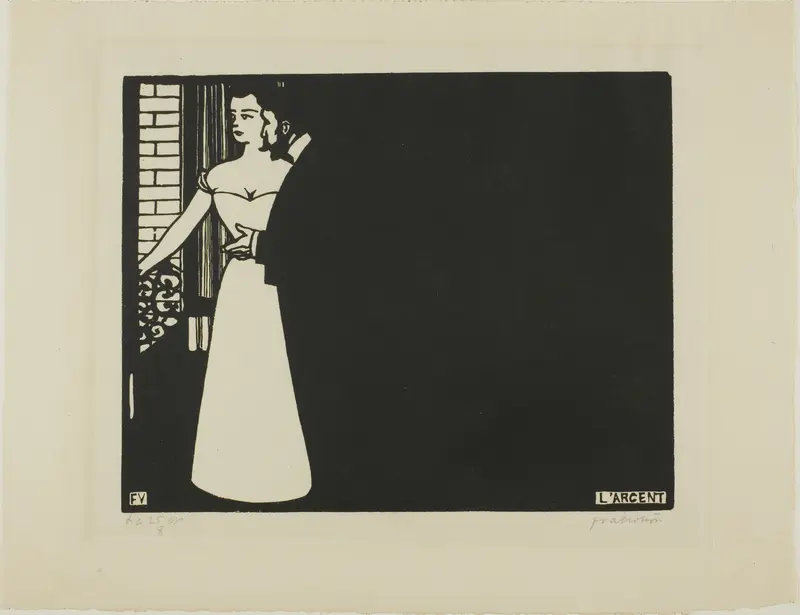 Money, plate five from Intimacies Wall Art by Félix Edouard Vallotton - High-Resolution Digital Print