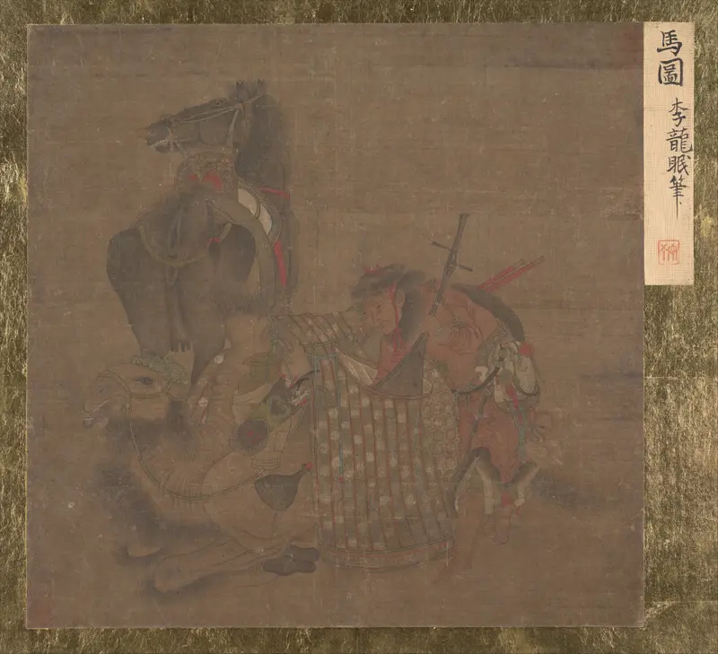 Mongol with Horse and Camel