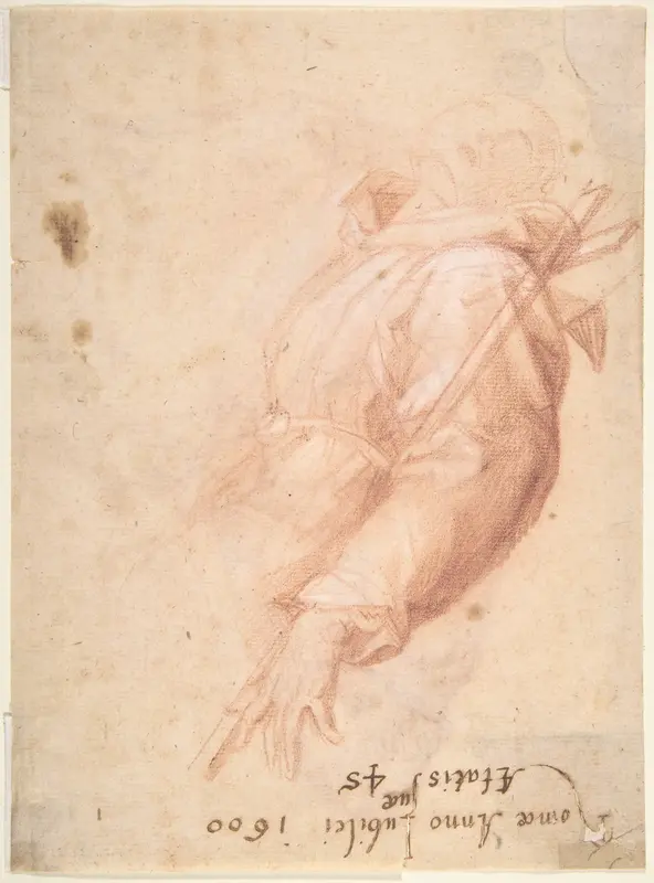 Monk with Crucifix (recto); Monk with Book (verso) Wall Art by Anonymous, Italian, 17th century - High-Resolution Digital Print