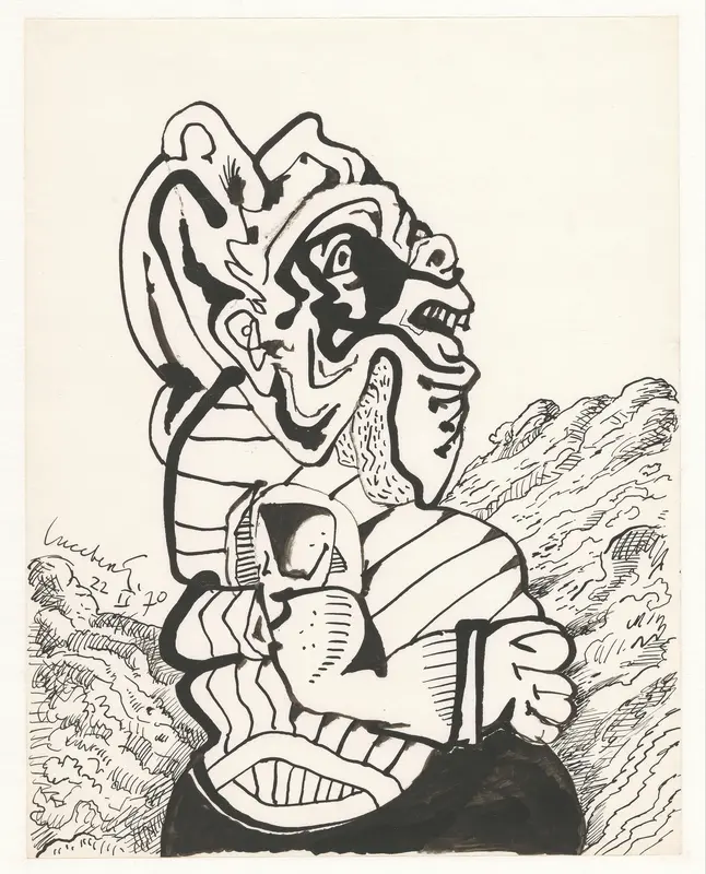 Monsterlijke figuur Wall Art by Lucebert - High-Resolution Digital Print