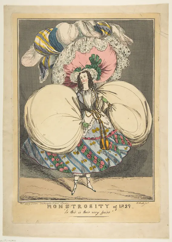 Monstrosity of 1829 Wall Art by William Heath ('Paul Pry') - High-Resolution Digital Print