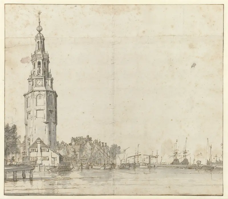 Montelbaanstoren en de Oudeschans te Amsterdam Wall Art by Ludolf Bakhuysen - High-Resolution Digital Print
