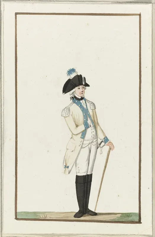 Montering van de cavalerie van het exercitiegenootschap van de studenten van Leiden, ca. 1787 Wall Art by anonymous - High-Resolution Digital Print