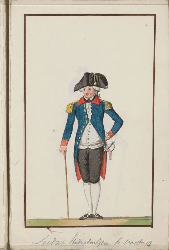 Montering van de infanterie van het exercitiegenootschap van Leidse studenten, ca. 1785 Wall Art by anonymous - High-Resolution Digital Print