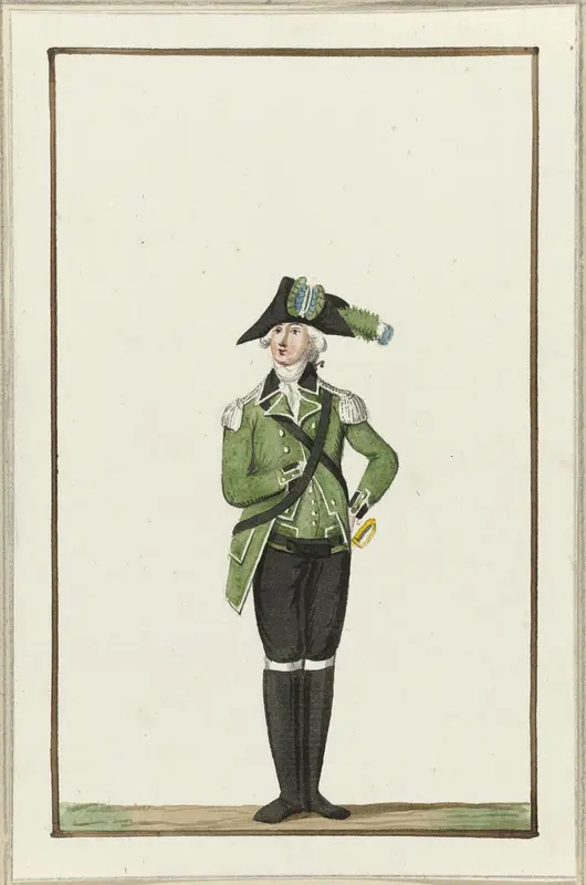 Montering van de jagers van Kampen, ca. 1787 Wall Art by anonymous - High-Resolution Digital Print