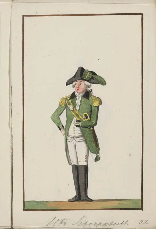Montering van de Utrechtse scherpschutters, ca. 1785 Wall Art by anonymous - High-Resolution Digital Print