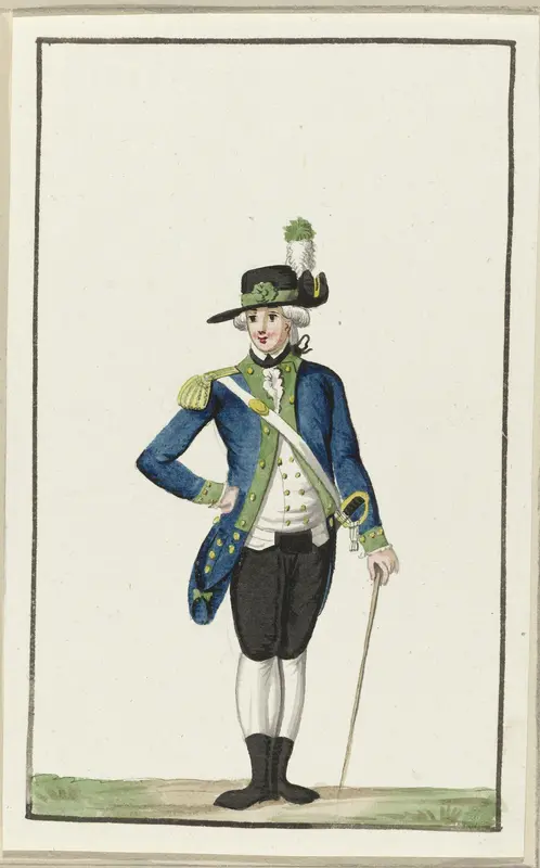 Montering van een Haarlemse kanonnier, ca. 1787 Wall Art by anonymous - High-Resolution Digital Print