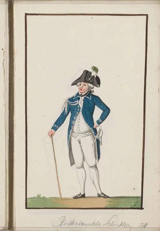 Montering van schutterij van Rotterdam, ca. 1785 Wall Art by anonymous - High-Resolution Digital Print