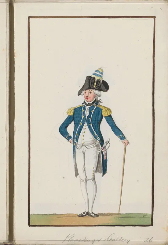 Montering van schutterij van Vlaardingen, ca. 1785 Wall Art by anonymous - High-Resolution Digital Print