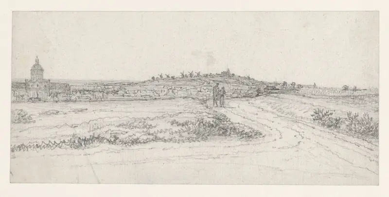 Montmartre en links de Val de Grâce Wall Art by Georges Michel - High-Resolution Digital Print