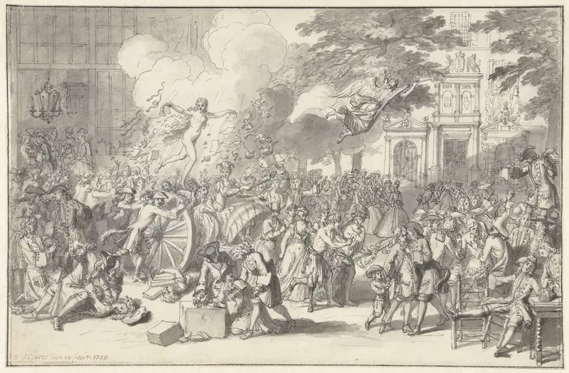 Monument ter herinnering aan de dwaasheid van het jaar 1720 Wall Art by Unknown - High-Resolution Digital Print