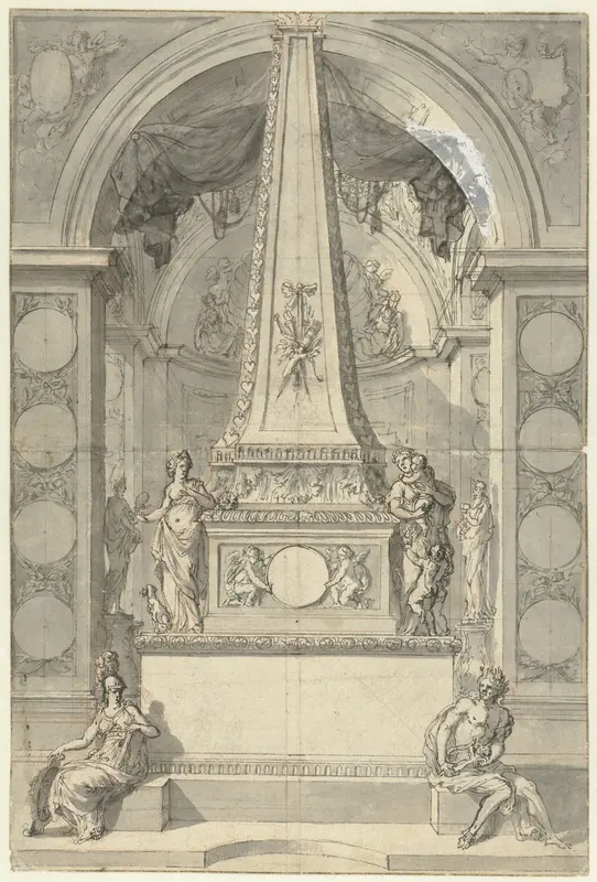 Monument voor het huwelijk van Jonas Witsen met Elisabet Basseliers Wall Art by Jan Goeree - High-Resolution Digital Print