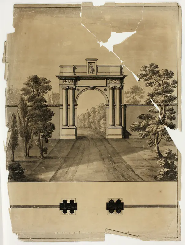 Monumental Entrance to Cemetery Wall Art by James Malton - High-Resolution Digital Print