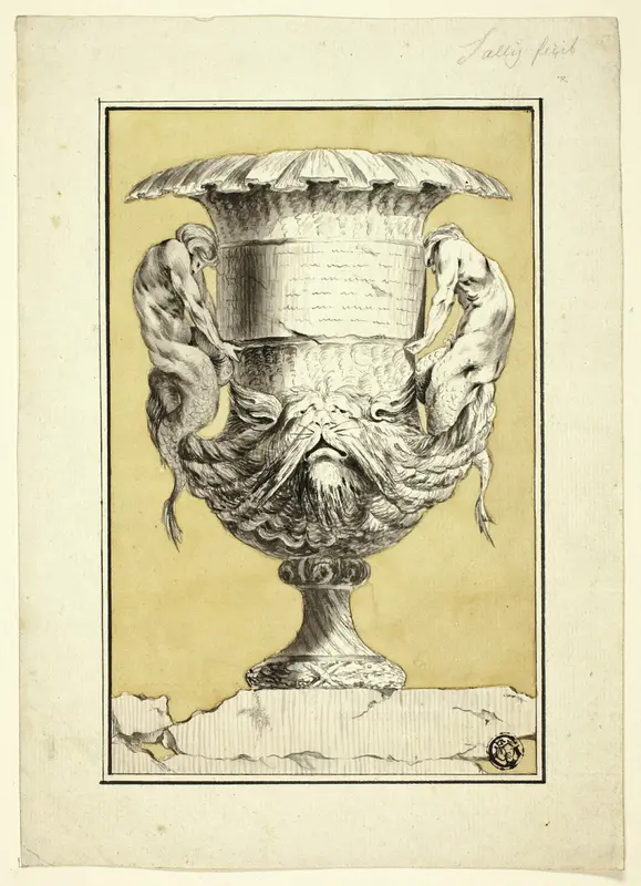 Monumental Vase with Anthropomorphic Figures Wall Art by Jacques François Joseph Saly - High-Resolution Digital Print