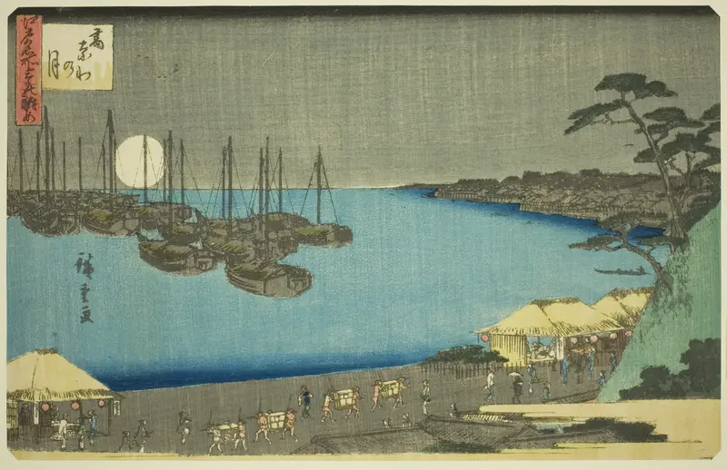 Moon at Takanawa (Takanawa no tsuki), from the series "Three Views of Famous Places in Edo (Edo meisho mittsu no nagame)"