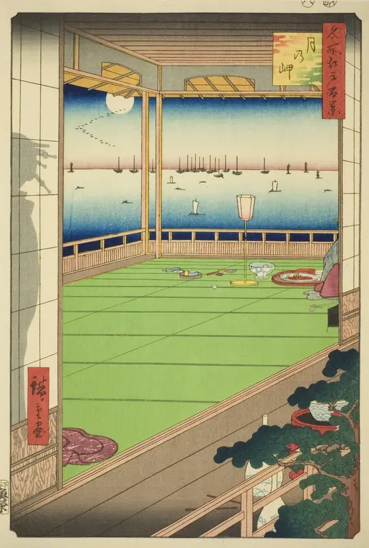 Moon-Viewing Point (Tsuki no misaki), from the series One Hundred Famous Views of Edo (Meisho Edo hyakkei