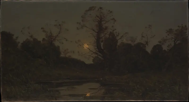 Moonrise Wall Art by Henri-Joseph Harpignies - High-Resolution Digital Print