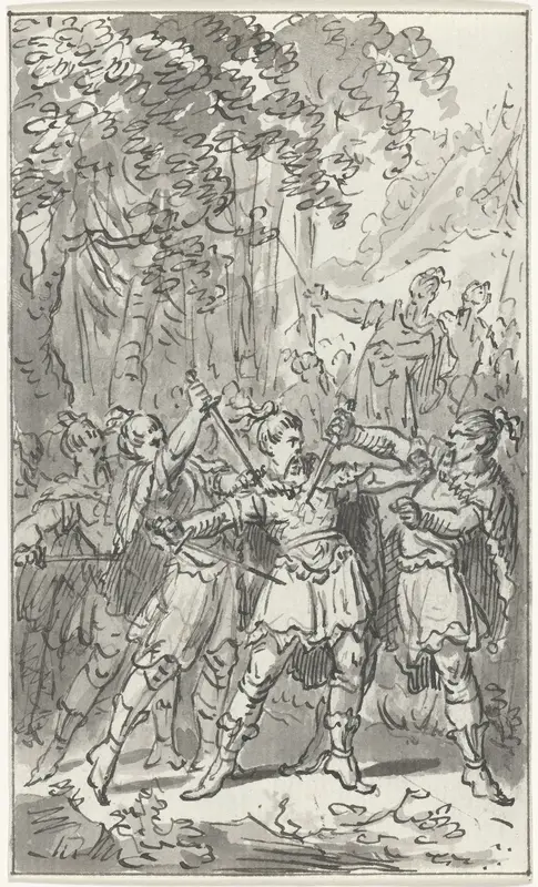 Moord op de Germaanse veldheer Arminius, 19 Wall Art by Jacobus Buys - High-Resolution Digital Print
