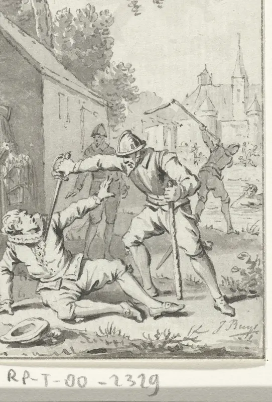Moord op Wirich von Daun, graaf van Falkenstein, 1598 Wall Art by Unknown - High-Resolution Digital Print