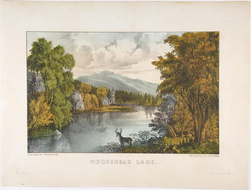 Moosehead Lake, Maine Wall Art by Currier & Ives - High-Resolution Digital Print