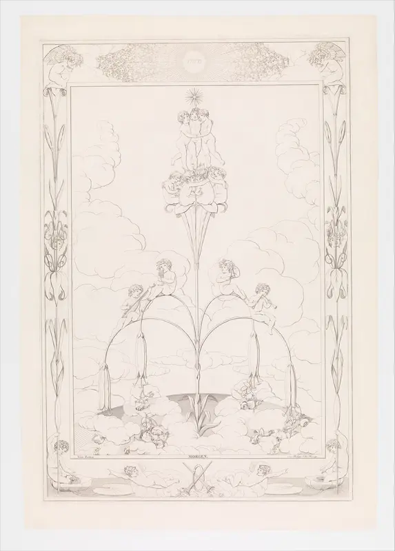 Morning, from the series The Times of the Day Wall Art by Philipp Otto Runge - High-Resolution Digital Print