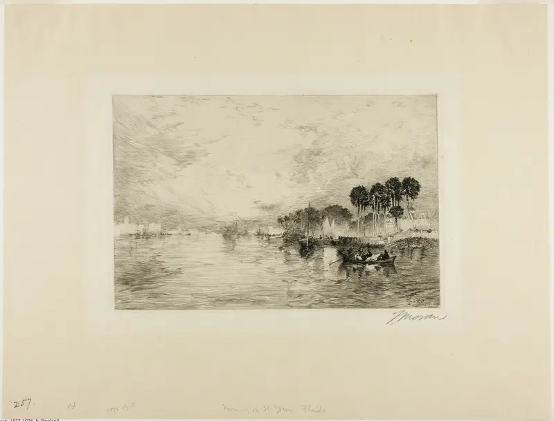 Morning on St. John's, Florida Wall Art by Thomas Moran - High-Resolution Digital Print