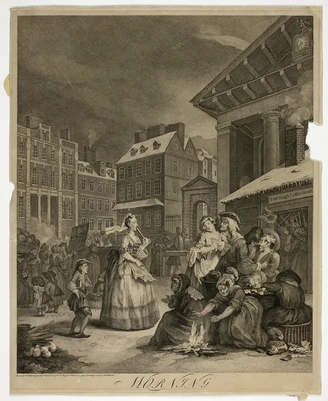 Morning, Plate One from The Four Times of Day Wall Art by William Hogarth - High-Resolution Digital Print