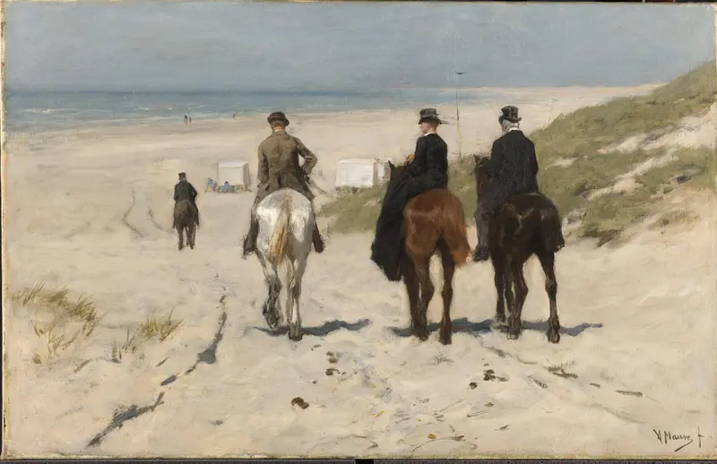 Morning Ride along the Beach Wall Art by Unknown - High-Resolution Digital Print