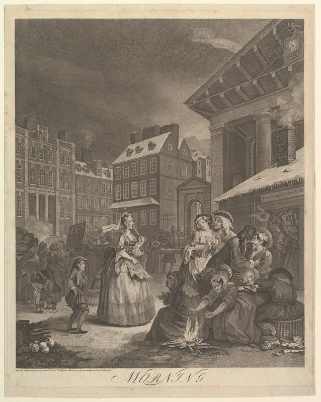 Morning (The Four Times of Day) Wall Art by William Hogarth - High-Resolution Digital Print