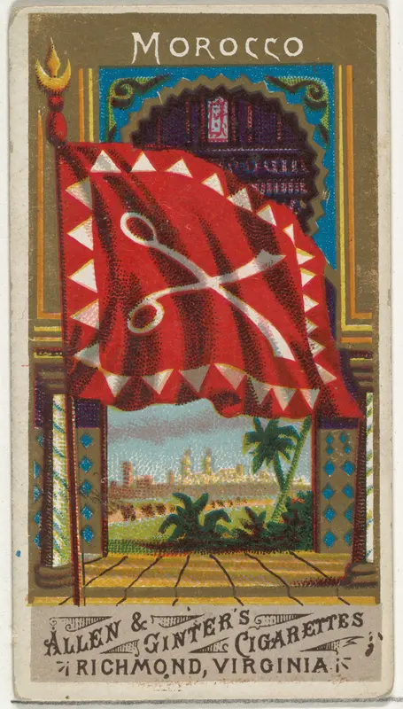 Morocco, from Flags of All Nations, Series 1 (N9) for Allen & Ginter Cigarettes Brands Wall Art by Allen & Ginter - High-Resolution Digital Print