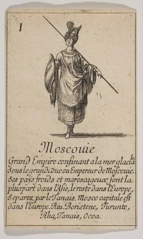 Moscovie, from "Jeu de la Géographie" Wall Art by Stefano della Bella - High-Resolution Digital Print