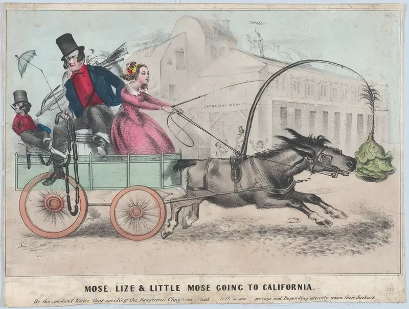 Mose, Lize & Little Mose Going to California Wall Art by Henry R. Robinson - High-Resolution Digital Print