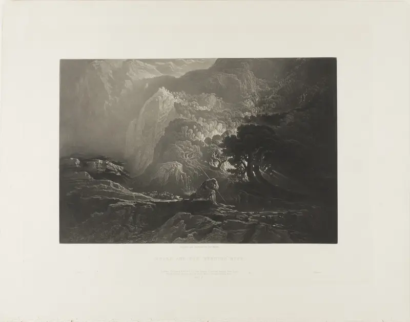 Moses and the Burning Bush, from Illustrations of the Bible Wall Art by John Martin - High-Resolution Digital Print